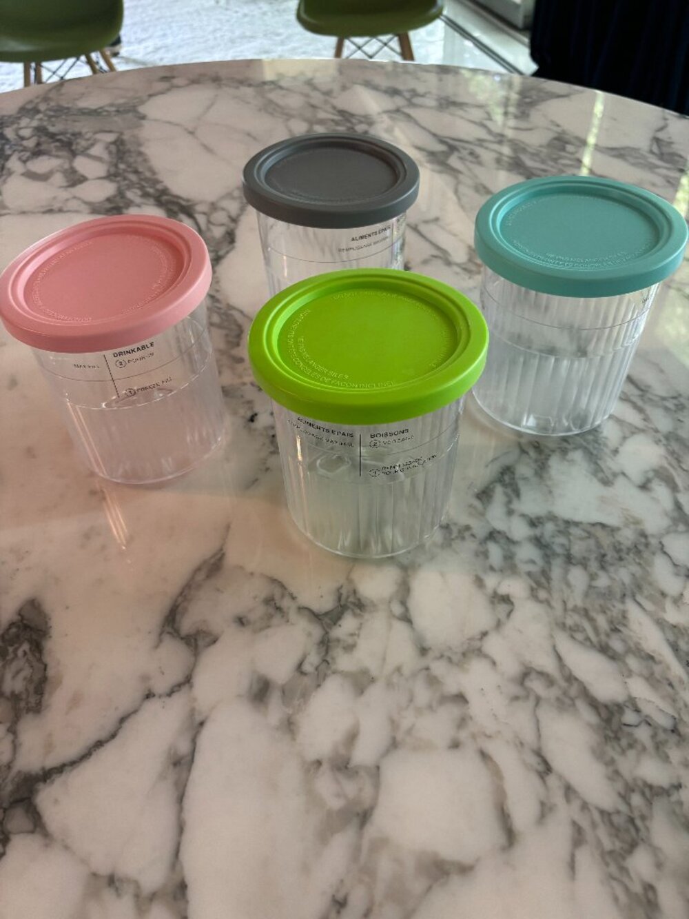 Ninja Creami Deluxe NC500 Replacement Tubs - Set of 4